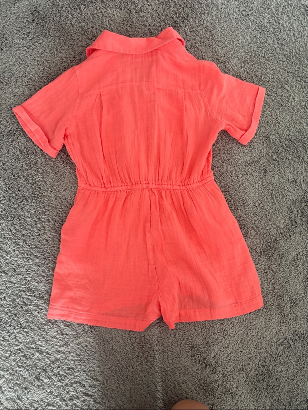 Women’s Coral Short-Sleeve Romper - Picture 4 of 4